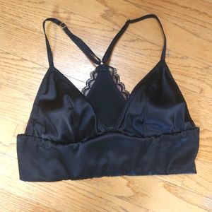 Victoria's Secret Black Satin Bralette